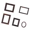Miniature Picture Frame Vintage Lifelike Exquisite Mini Photo Frame for 1/12 Dollhouse 5pcs