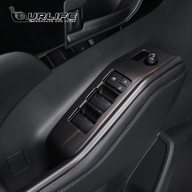 Для Toyota Highlander Kluger XU70 2022 2023 автомобиля цвета красного дерева, украшения интерьера, наклейки из АБС-пластика