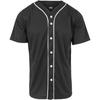 Shirt MESH BASEBALL - Urban Classics - Noir - 100% Polyester - Manches Courtes - Col Arrondi