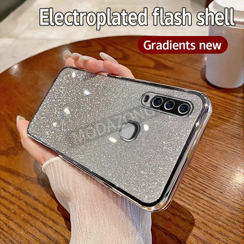 For Vivo Y12 Case Electroplating Soft Glitter TPU Back Cover Y11 2019 1904 1906 1940 Phone Casing For Girl Woman