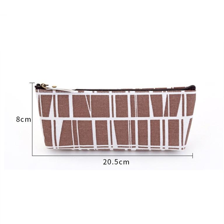 Корейский простой милый сетчатый холщовый пенал Kawaii, студенческие канцелярские принадлежности, школьные принадлежности, портативные офисные аксессуары, сумка для ручек