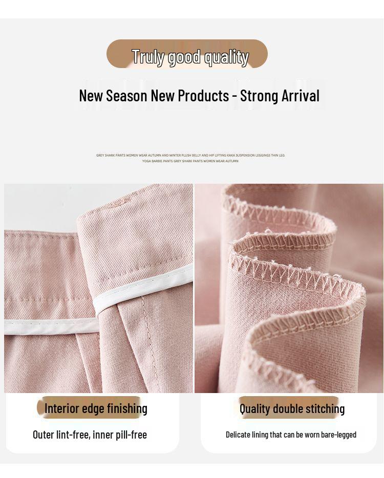 Summer 2026 Women's Trendy Wide-Leg High-Waisted Cropped Pants: Petite, Loose, and Slimming Drapey Style.
