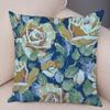 Rose Red Flower Pillowcase Decorative Bird Flower Plant Pillowcase Cushion Sofa Home Car