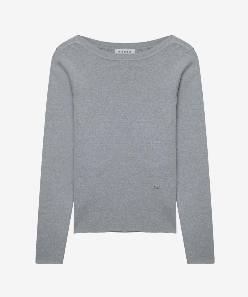 MIND BRIDGE WOMEN [W] Slim Fit Boat Neck Knit - 2 Colors