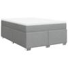 VidaXL Sommier à lattes de lit avec matelas Gris clair 160x200cm Tissu, lit, lit à plate-forme, lit à panneaux, meuble de 3285144