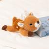 Cute 16cm Soft Fluffy Deer Plushie Lying Posture Stuffed Animal Toy For Adult Birthday Gift Dest Bedroom Decoration