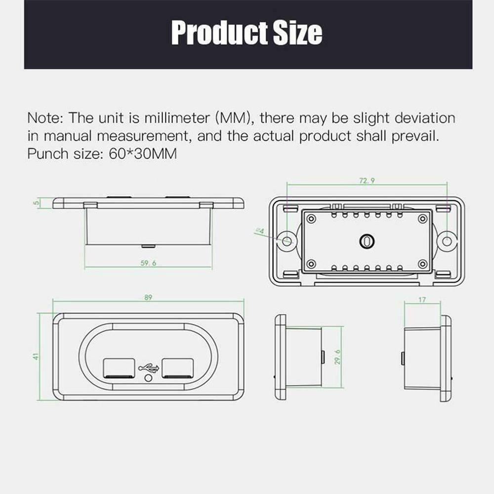 DC5V/3.1A Двойной USB-порт для зарядного устройства, быстрое зарядное устройство, автомобильный USB-адаптер для 12 В автомобиля, лодки, автодома, каравана 2021