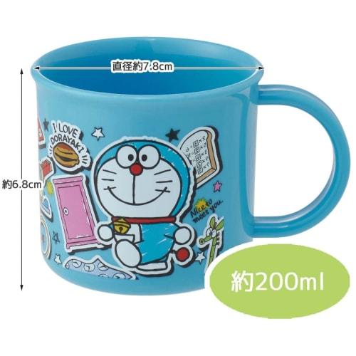 Skater Antibacterial Cup with Doraemon Sticker, 200ml, Dishwasher Safe, Made in Japan (KE4AAG-A)