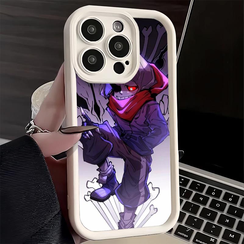 Чехол для телефона iPhone 17 Air 16E 15 16 Pro Max U-Undertale S-Sans Чехол 14 Plus 13 12 Mini Мягкий силиконовый Fundas