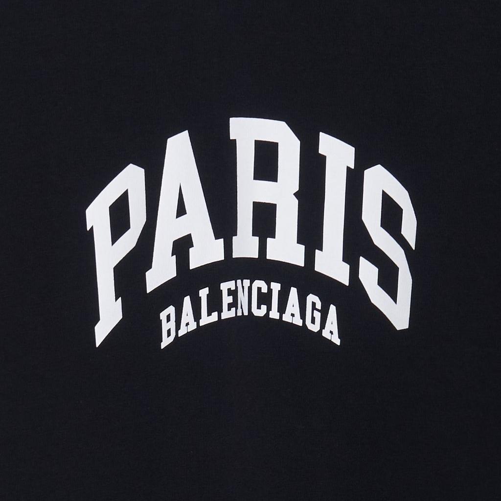 Balenciaga Cities Paris SS22 T Shirt Loose Fit Women's Black 612965TLVL71070