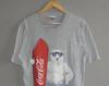 Винтажная футболка COCA-COLA Coke 1996 Медведь Промо размер Medium / Хипстерская уличная одежда 90-х / Винтажные коллекционные предметы Coke серая футболка