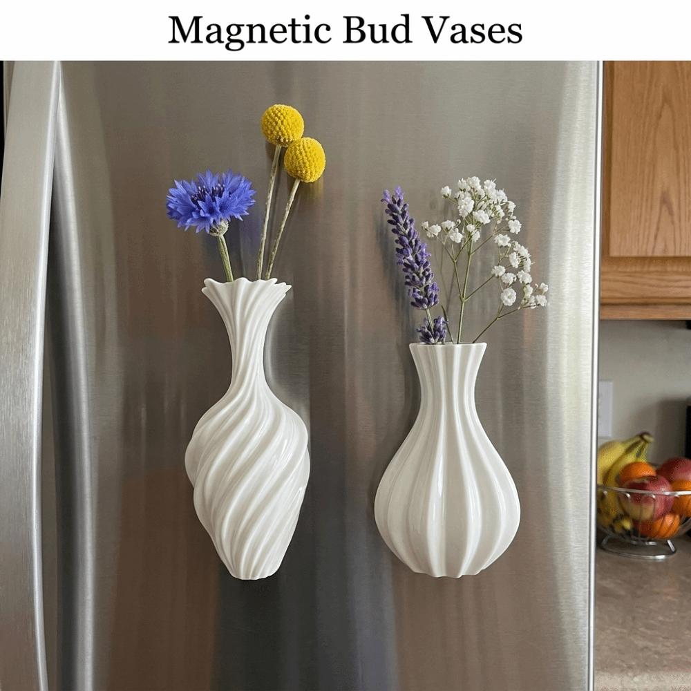 3D Printing Magnetic Bud Vases DIY Refrigerator Magnets Vase Fridge Decor Magnets Living Room