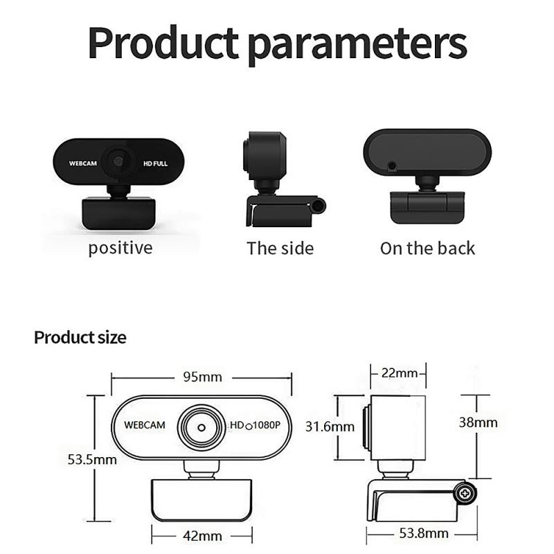 Веб-камера Mini PC HD 2k камера с микрофонами 360 ° вращение USB Plug and Play драйвера бесплатно для настольного компьютера ноутбука видеозвонок