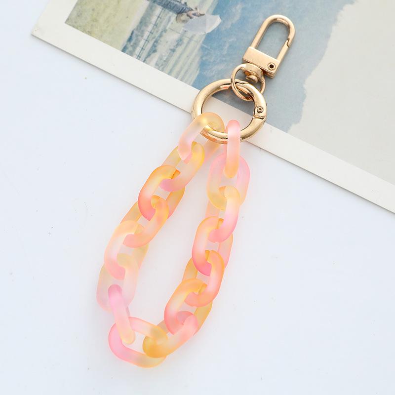 Мечтательный Акриловый Брелок-Сердечко: Разноцветная семицветная пряжка для автомобильных ключей и подвеска на сумку.