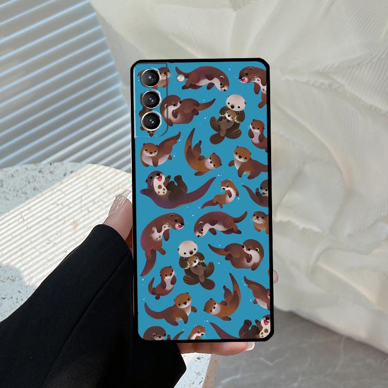 Animal Otter Case For Samsung Galaxy S25 S24 S23 S22 S21 S20 Ultra S9 S10 Plus S24 FE S25 FE Cover Funda