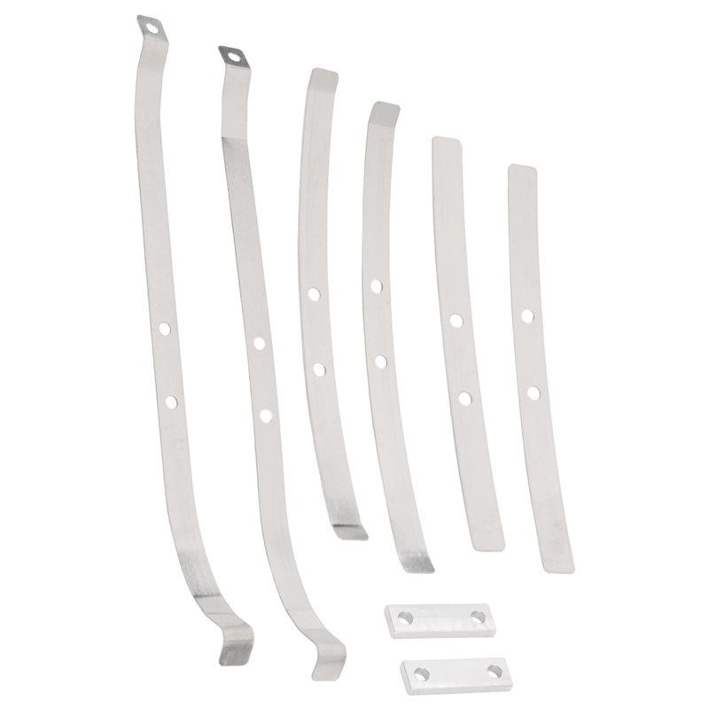 A60durable-Stainless Steel Upgrade Rear Axle Fixed Spring Plate Kit For 1/12 MN82 LC79 RC Car Parts