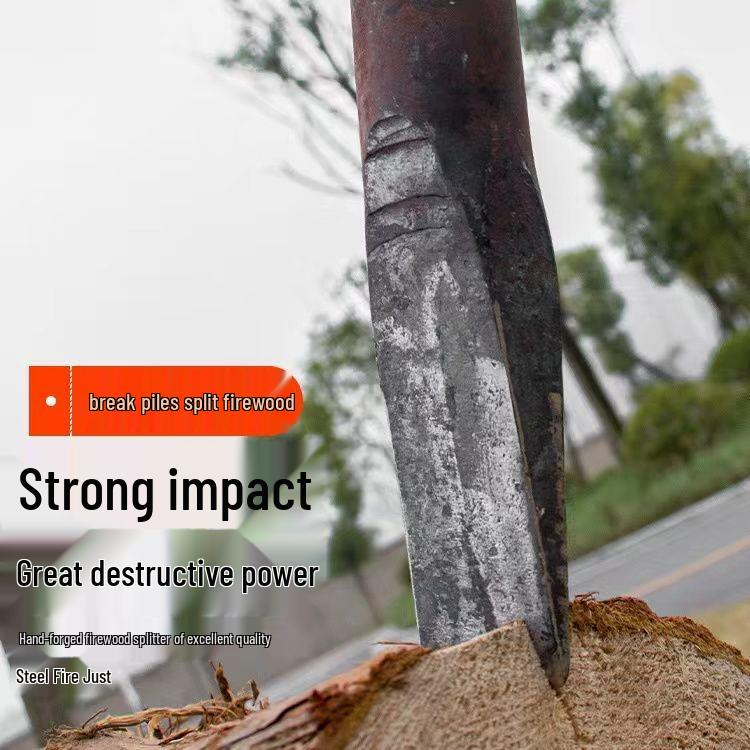 Heavy-Duty All-Steel Forged Firewood Splitting Axe for Household and Outdoor Use