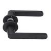 Silent Door Handle Set with Installation Parts Split Type Pure Copper Core Door Entry Locks for Indoor Bedroom Black