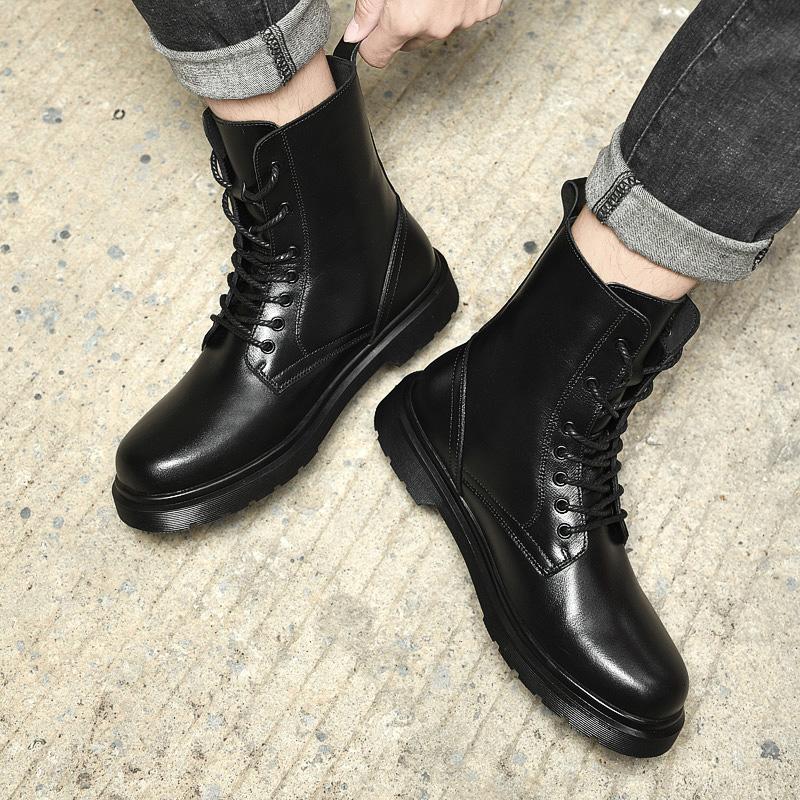 Мужские ботинки из натуральной кожи, повседневная обувь для отдыха на открытом воздухе, зимние теплые ботинки для снега, высокие дизайнерские рабочие ботинки, высококачественные мужские ботинки