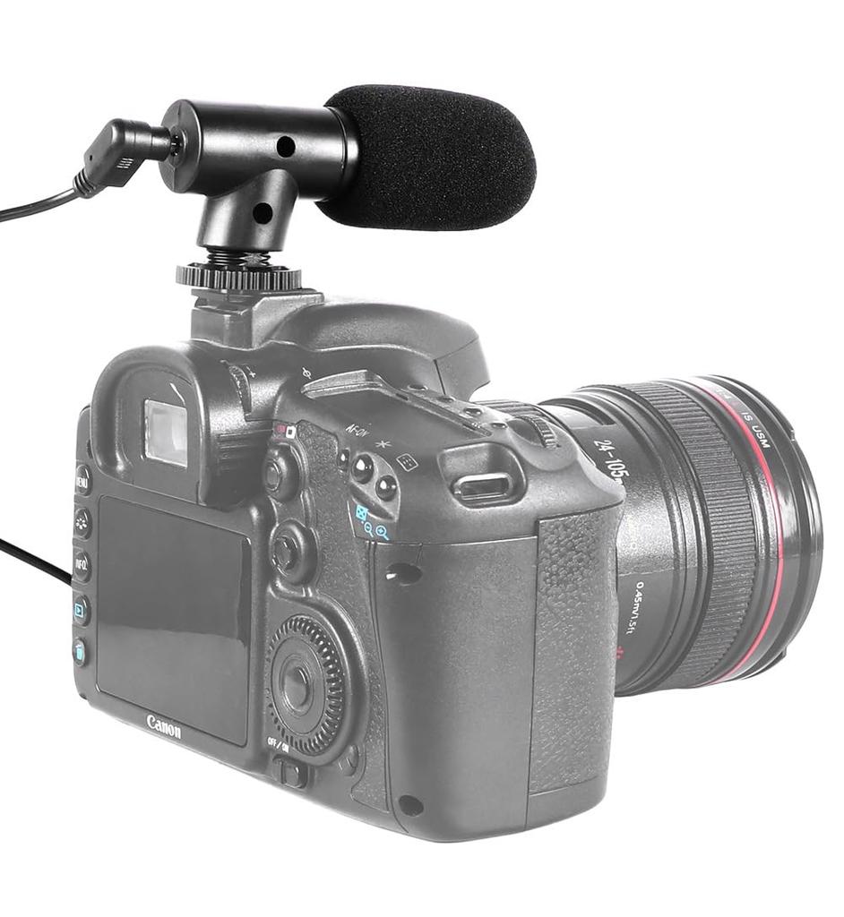 External Microphone for Video Shotgun Mini Microphone for Condenser with Windshield SLR Camera Microphone Microphone, Microphone, Smartphone,