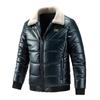Men's 2021 Middle East Leather Cotton Fur Collar Jacket - Thickened, Plus Size, Trendy and Warm.