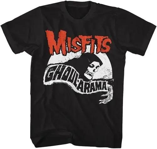 2026 Новая Мода Панк Стиль Misfits Футболка Ретро Уличный Принт Череп Мужская Женская Футболка Хип-Хоп Уличная Одежда Оверсайз Футболка