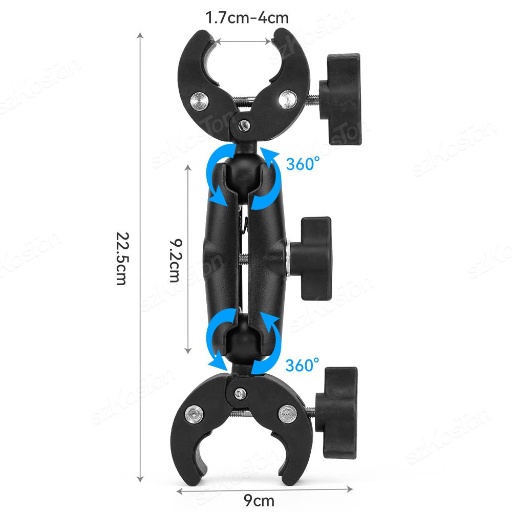 Super Clamp Двойной зажим для камеры Крабовый зажим-скоба Крепление для монитора Magic Arm Двойной шаровой адаптер для GoPro 13 Insta360