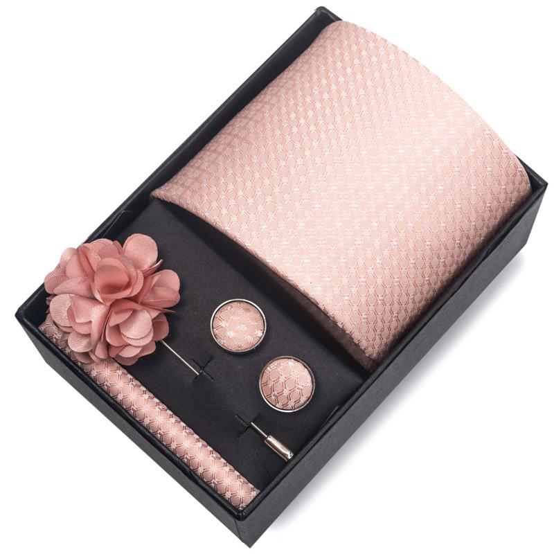 Свадебный галстук для жениха, праздничный бордовый галстук, мужской костюм, запонки, корсаж, аксессуары, комплект