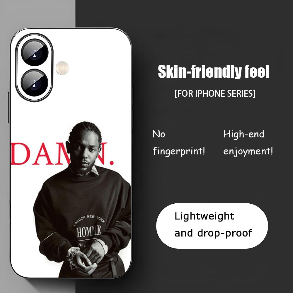 Cool KendriCK Damn LamarES Phone Case For iPhone 17 16 15 14 13 12 11 X XR XS 8 Plus Mini Pro Max Soft black Shockproof Cover