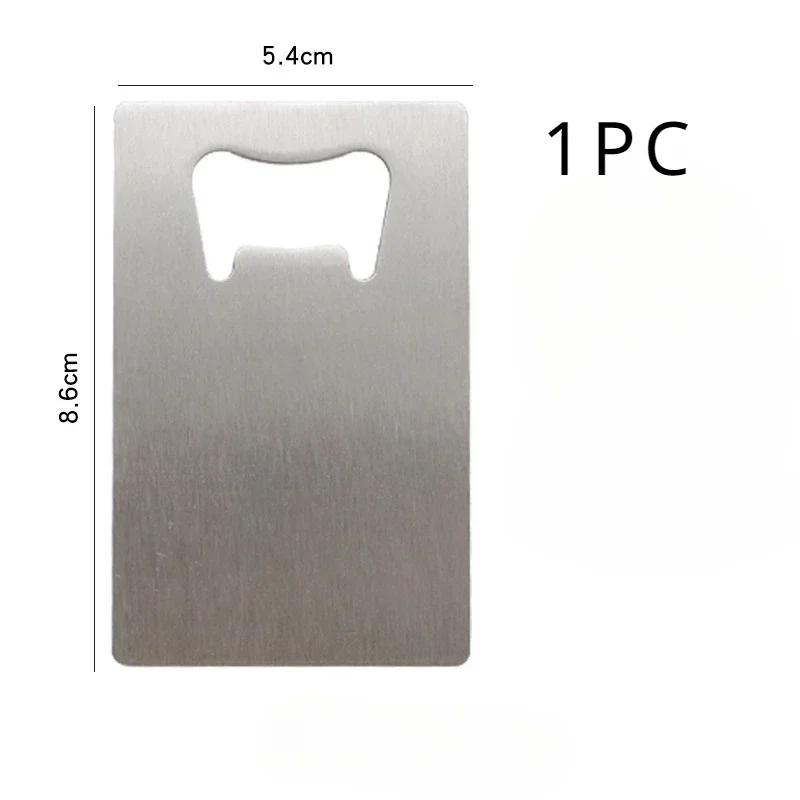 Carved Bottle Opener 1/10pcs Stainless Steel for Wallet Pocket Can Be Engraved for Restaurants Bars DIY Wedding Favor Gift