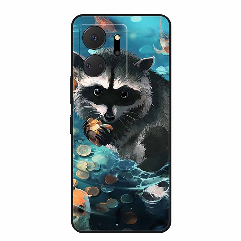 Чехол для телефона Honor X7a Задняя крышка Чехол X 7 a Coque Ударопрочный Черный Силикон Мягкий Funda Для Honor Play 7T 7 T Чехол Play7T Capa
