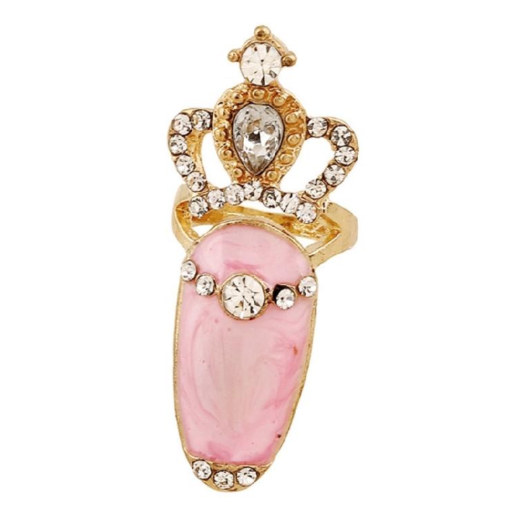 Набор из 4 изящных панк-колец-когтей, украшенных стразами, готические аксессуары для ногтей, косплей-украшения для косплея