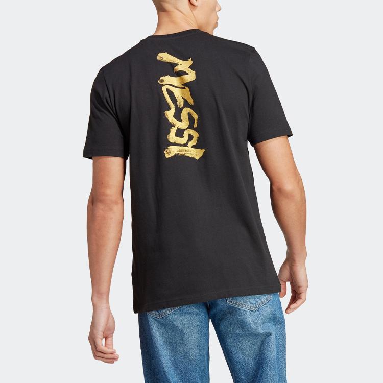 Adidas Футболка Messi Football CNY с рисунком, мужская футболка черного цвета HY1013