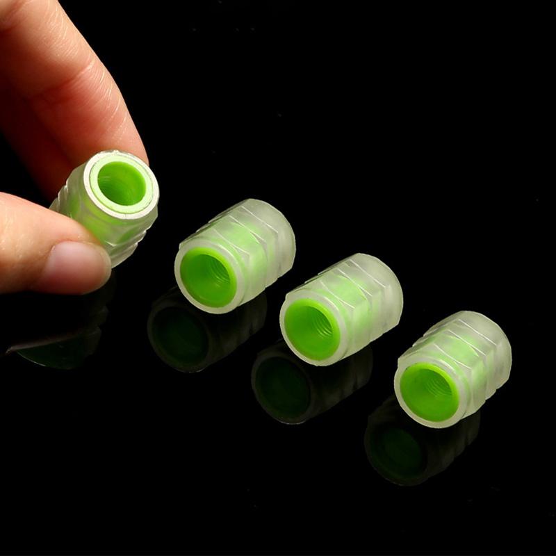 4Pcs Luminous Car Tire Valve Caps For Citroen Berlingo Xsara Picasso Fluorescent Night Glowing Decor Wheel Tyre Valve Stem Caps