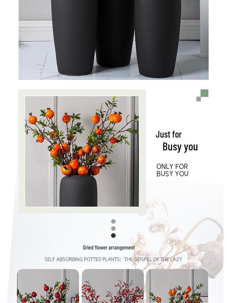 Современная минималистичная скандинавская керамическая напольная ваза для украшения дома и цветочных композиций