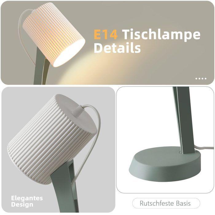 Lampe de table NETTLIFE E14 Lot de 2 37;4 cm Vert