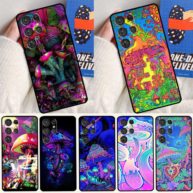 Психоделический чехол для телефона с изображением грибов для Samsung Galaxy S25 S24 Ultra S9 S10 S20 S21 S22 Plus S23 FE S24 FE