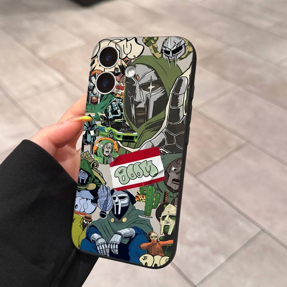 M-MF Рэпер D-DOOM Для IPhone 17 16 15 14 13 12 11 Pro Max 13 17Air Ударопрочные Мягкие Чехлы для Телефона Coque