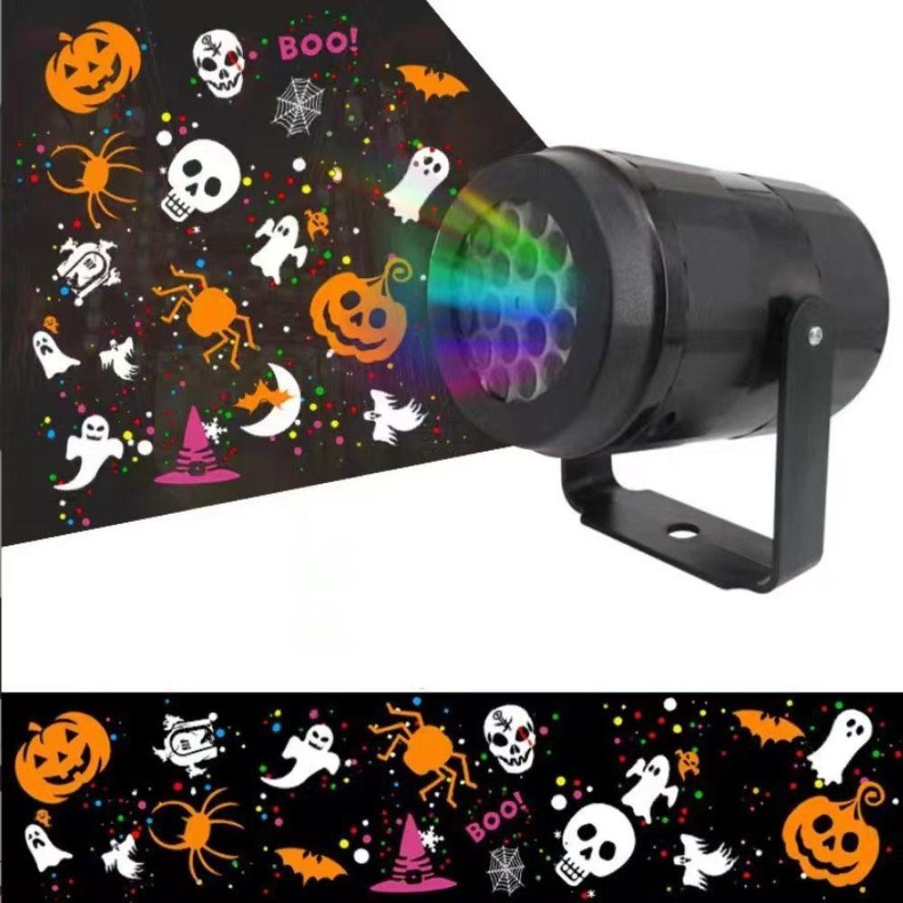 16 Kinds of Patterns Halloween Projection Lamp Party LED Projector Light Living Room