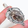 Natural Tube Agate Gemstone 925 Sterling Silver Jewelry Pendant 2.60" N3d30