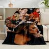 1PC Love And Music A-dele Flannel Blanket Gift, Suitable for Both Men And Women, Soft Ideal for Beds And Sofa, Birthday Or Christmas Gift