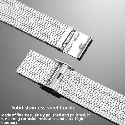 18 мм Металлический браслет для Casio маленький квадратный A158W A159W F91 Модифицированный цельнонержавеющая сталь Ремешок для часов мужской Водонепроницаемый Ремешок для часов