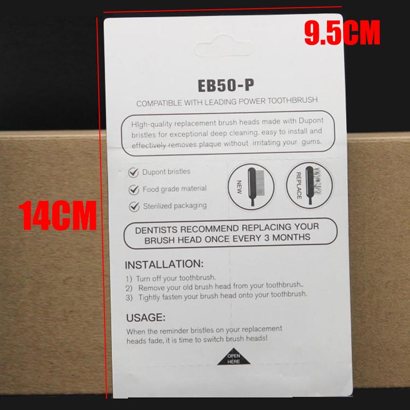 Сменные насадки для электрической зубной щетки EB-50P, 4 шт., подходят для Braun Oral-B Cross Action