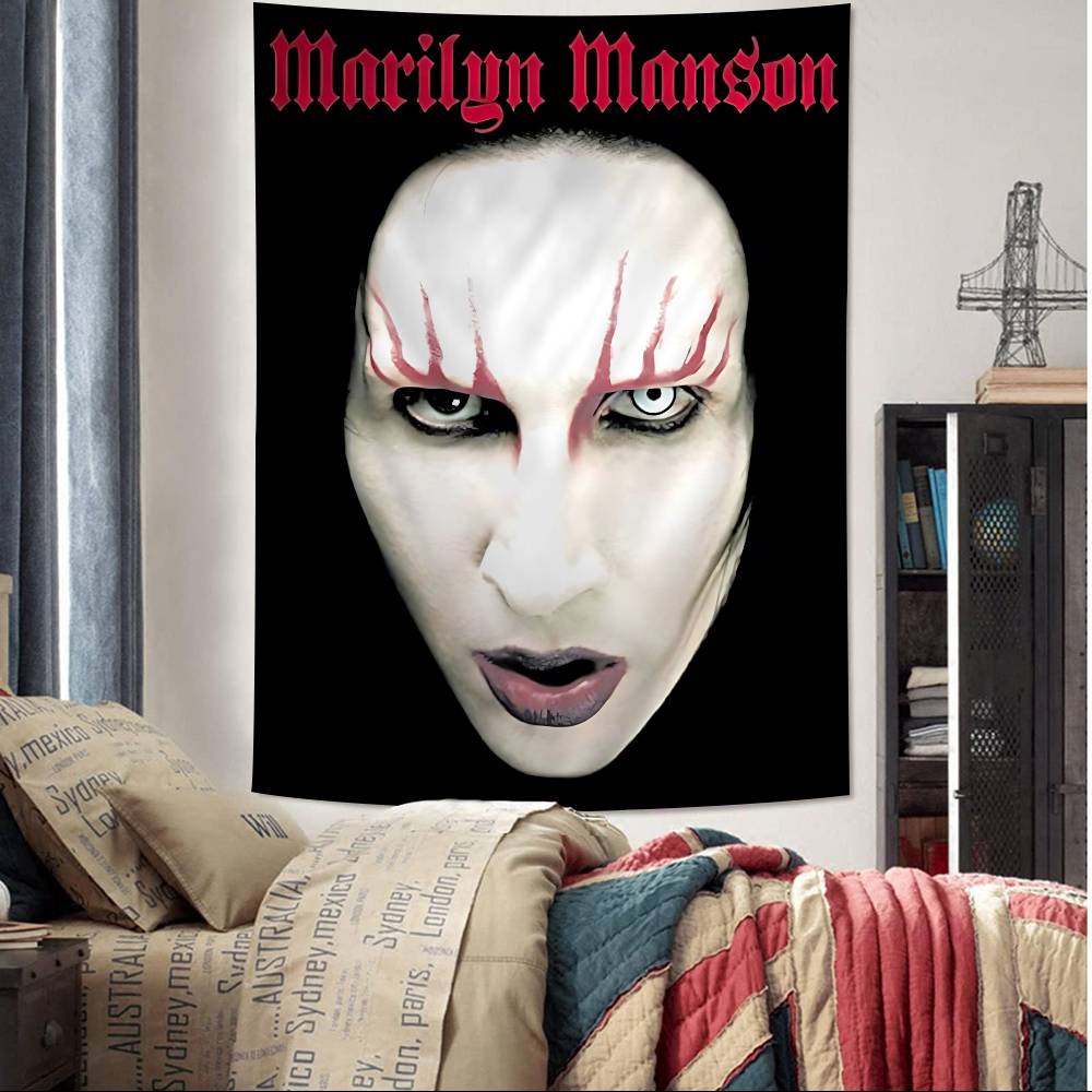 MMarilyn MManson Подвесной Богемный Гобелен для Гостиной Дома Комнаты в Общежитии Декор Японский Гобелен