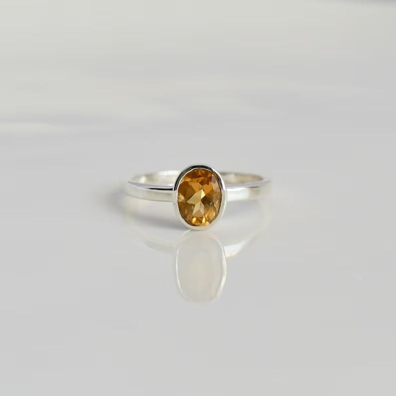 Кольца с драгоценными камнями Цитрин Кольцо с драгоценными камнями Стерлинговое серебро 925 Твердый красный камень Модные массивные кольца для женщин Идея подарка Ювелирные изделия с драгоценными камнями