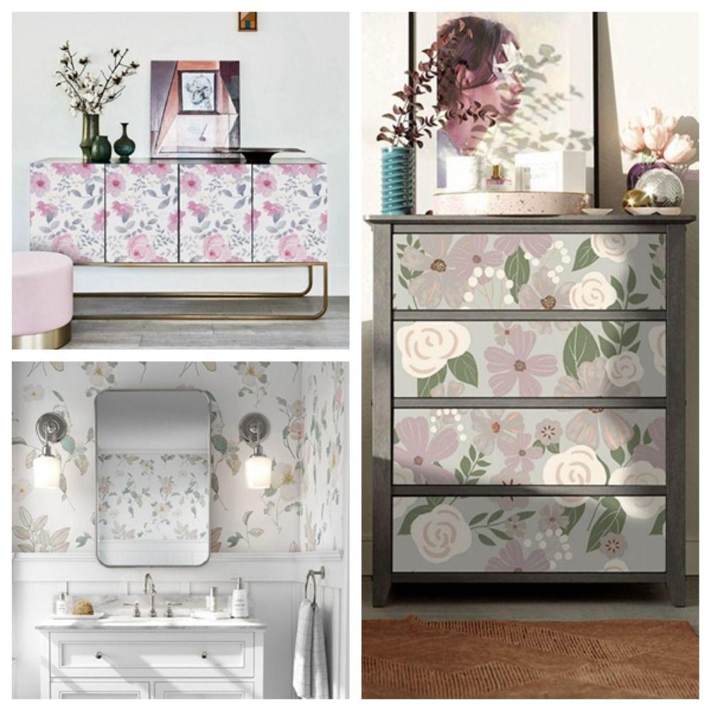 Самоклеящиеся обои с защитой от обрастания Легко моющиеся Наклейки на стены Коммерческие помещения