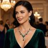Luxury Rhinestone Jewelry Set Elegant Shiny Necklace Earrings Set Waterdrop Pendant Classic Wedding Bridal Accessories