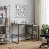 Desk with Storage Sonoma Grey 100 x 50 x 75 cm