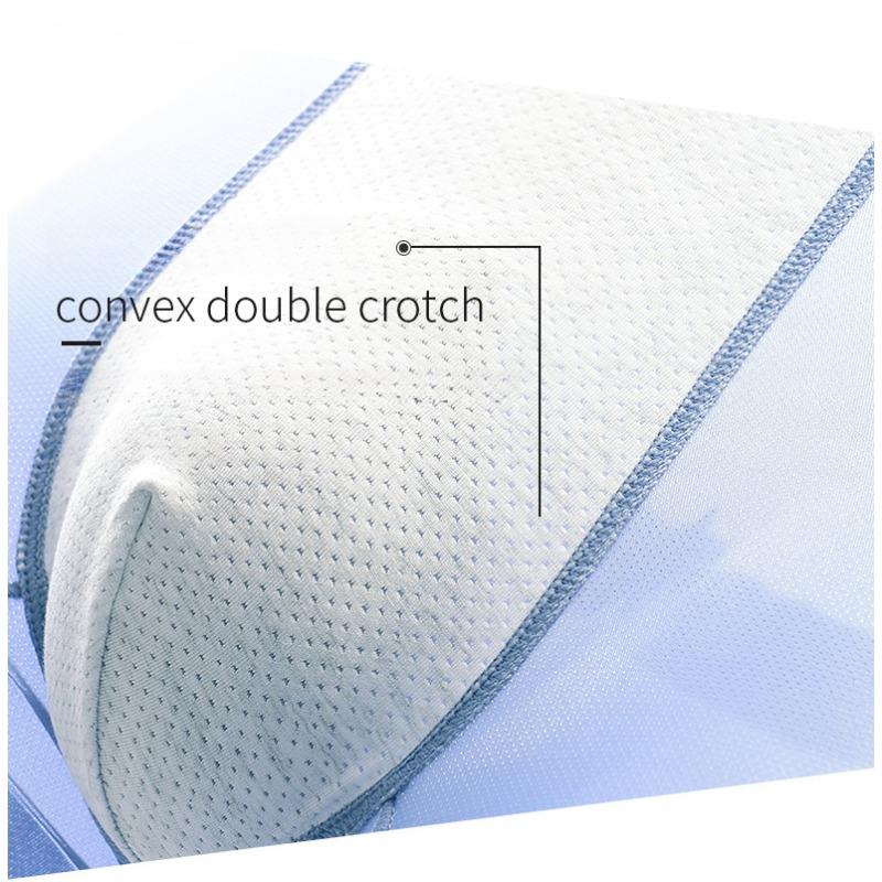 Трусы-боксеры из ледяного шелка с ультратонкой сеткой и бесшовными плоскими углами, быстросохнущие и дышащие, мужское короткое нижнее белье