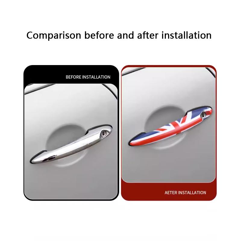 Door Handle Cover Sticker For MINI Cooper R50 R52 R53 R56 R57 R58 R59 R60 R61 2PCS/SET Car-Styling Accessories